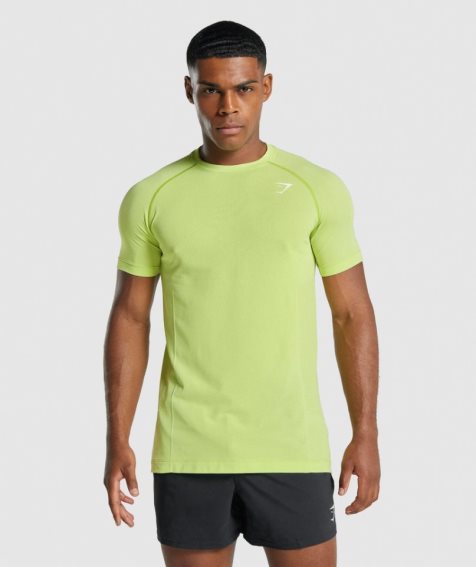 Koszulki Gymshark Vital Light Seamless Męskie Żółte | PL 308JWT